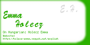 emma holecz business card